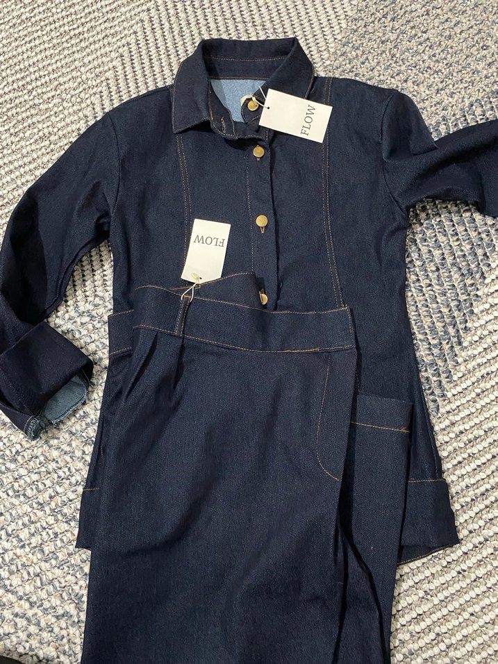 Düğmeli Koyu Mavi takım - Görsel 2