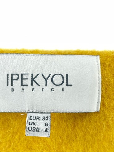 34 Beden sarı Renk ipekyol Kaban %70 İndirimli.