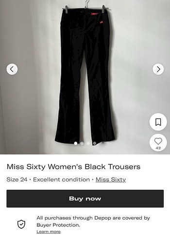 Miss Sixty Miss sixty y2k arkadan fermuarlı düşük bel pantolon