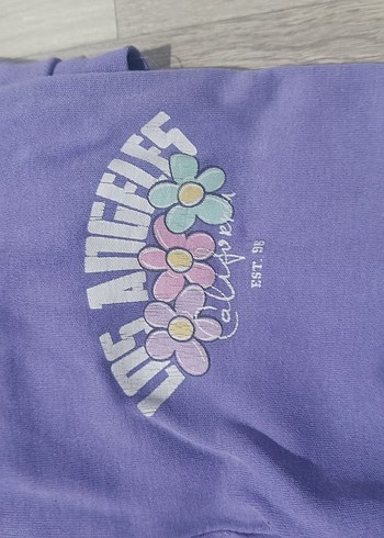 Mor Baskılı Kız Eşofman Takımı - Görsel 5