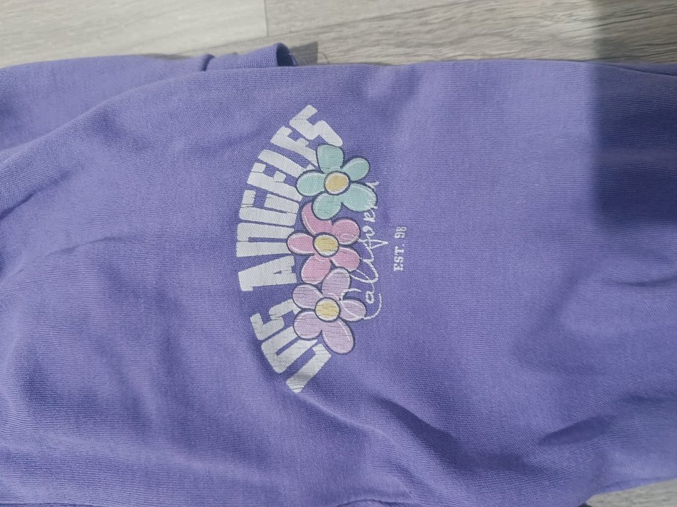 Mor Baskılı Kız Eşofman Takımı - Görsel 5