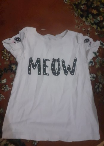 Beyaz Baskılı Düğmeli Kedi Kıyafeti - Görsel 2