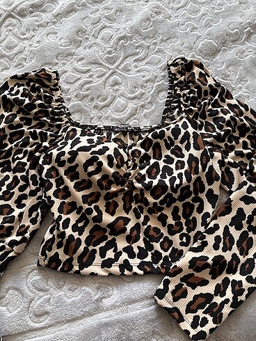 m Beden Leopar bluz