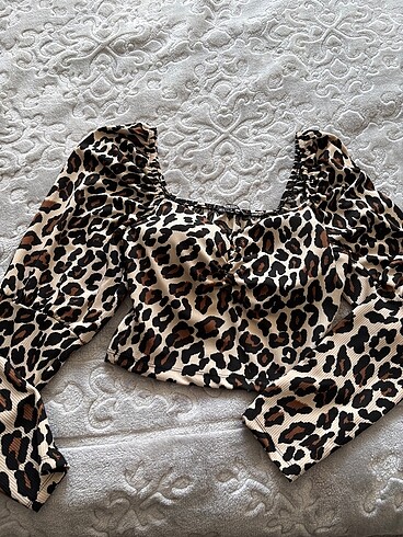 m Beden çeşitli Renk Leopar bluz