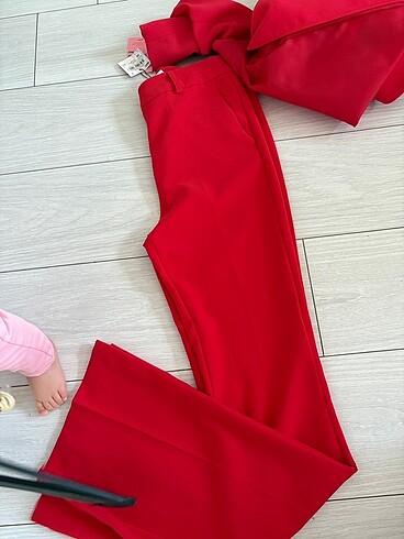 s Beden kırmızı Renk Kırmızı blazer takım
