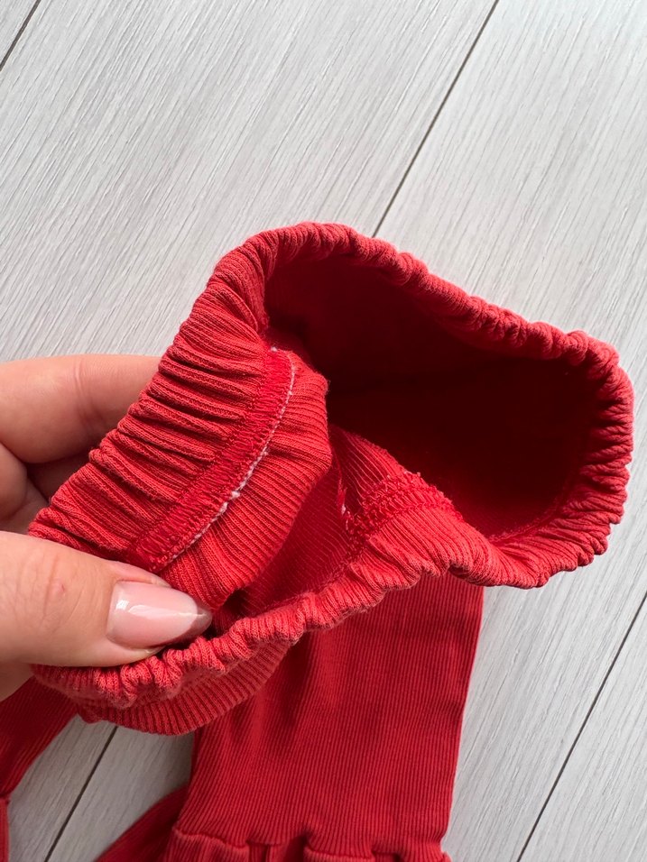 Kız Çocuk Kırmızı Fırfırlı Tayt - Görsel 3