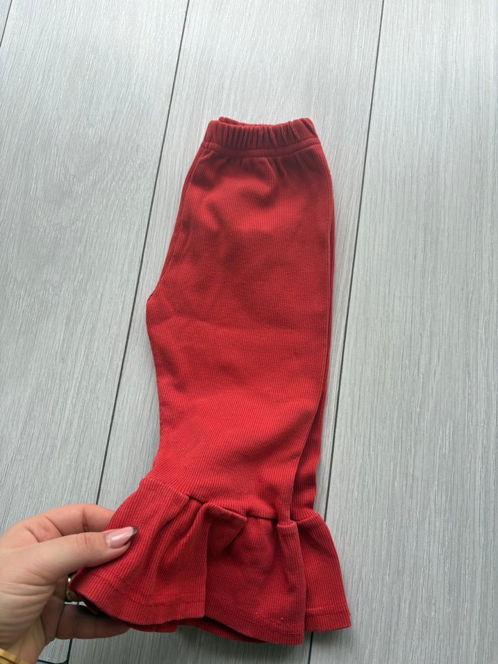 Kız Çocuk Kırmızı Fırfırlı Tayt - Görsel 4