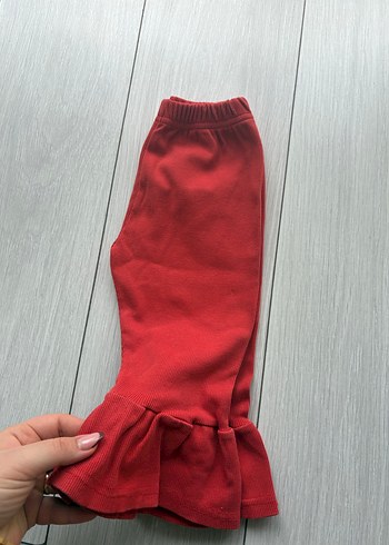 Kız Çocuk Kırmızı Fırfırlı Tayt - Görsel 4