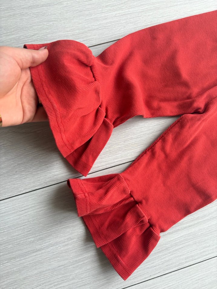 Kız Çocuk Kırmızı Fırfırlı Tayt - Görsel 2