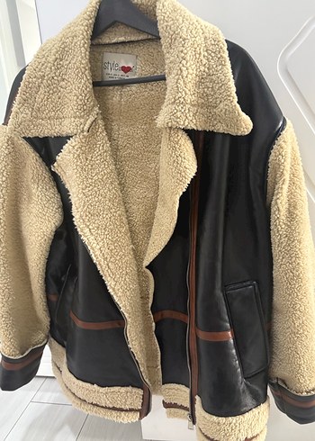 Kahverengi Kürklü Deri Kadın Ceket - Görsel 6