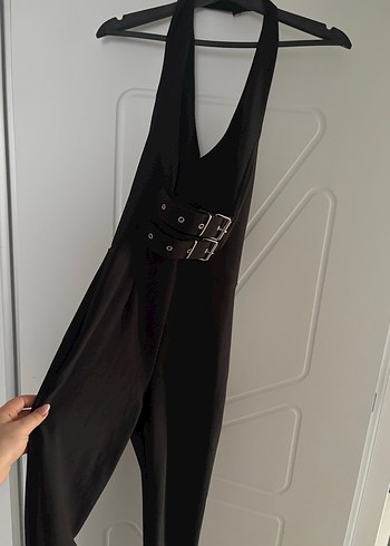 Kemerli Siyah dar paça Tulum - Görsel 2