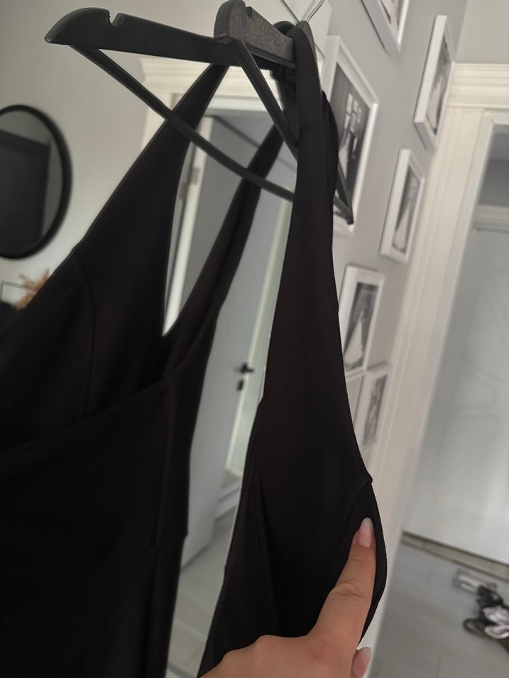 Kemerli Siyah dar paça  Tulum - Görsel 3