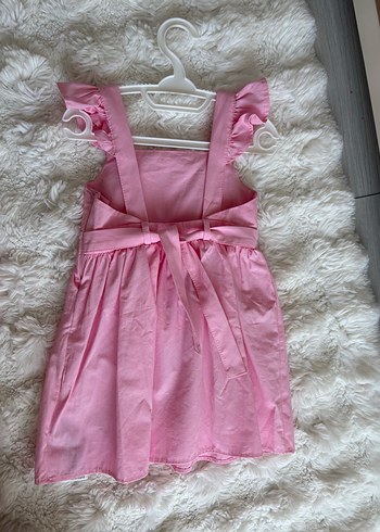18-24 Ay Beden Kız Çocuk Pembe Askılı Elbise