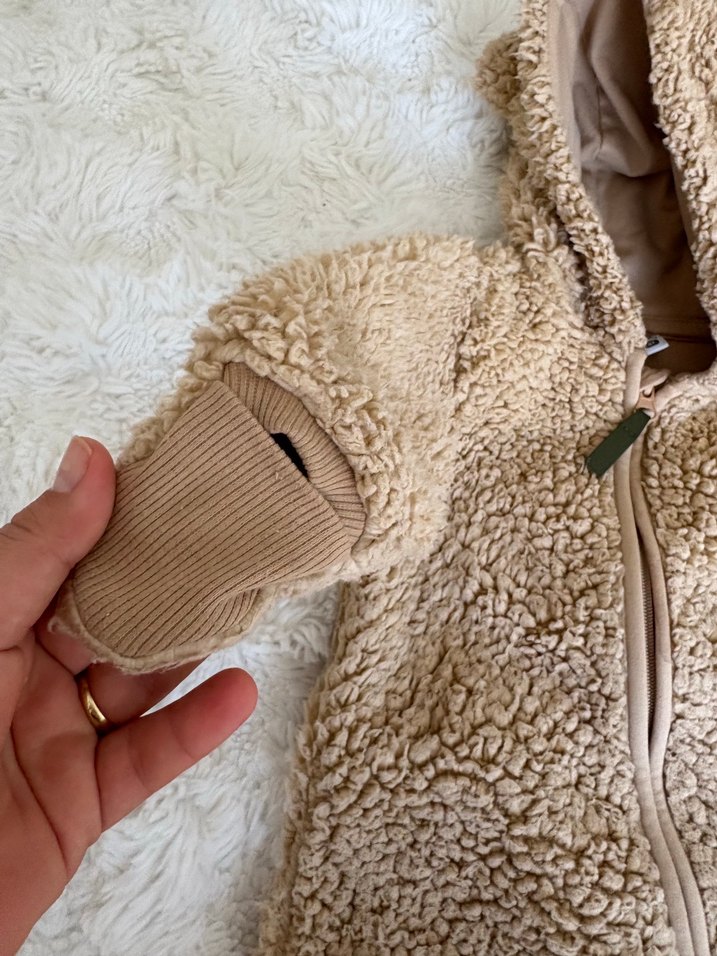 Kürklü Kahverengi Bebek Tulumu - Görsel 5