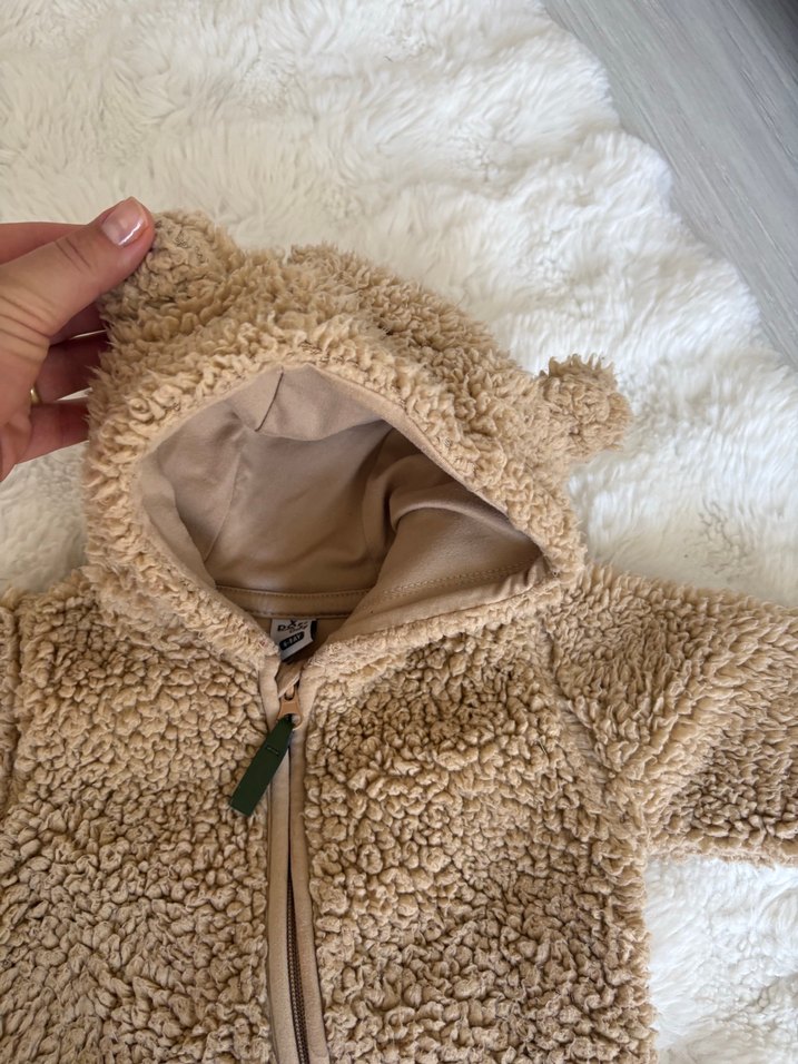 Kürklü Kahverengi Bebek Tulumu - Görsel 4