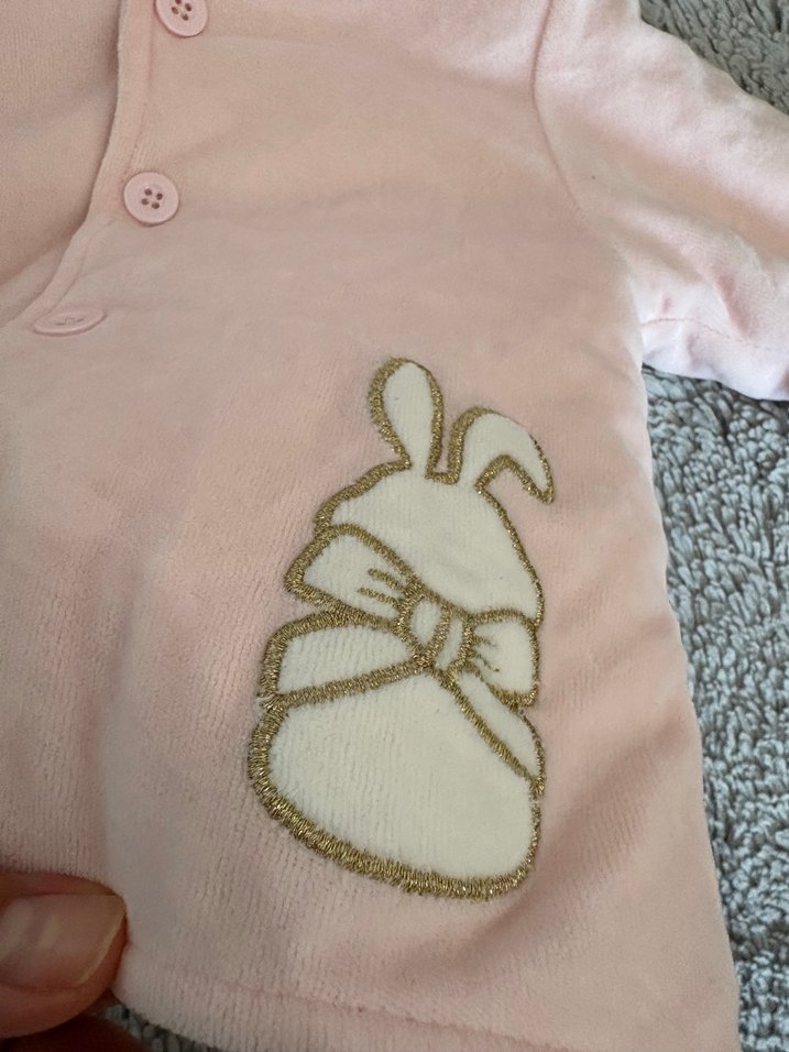 Düğmeli Pembe Bebek  mont - Görsel 2