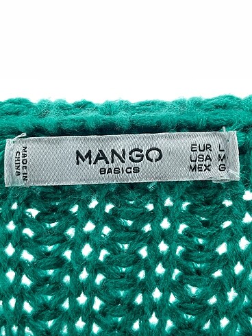 l Beden yeşil Renk Mango Kazak / Triko %70 İndirimli.