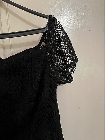 44 Beden siyah Renk Siyah dantel elbise