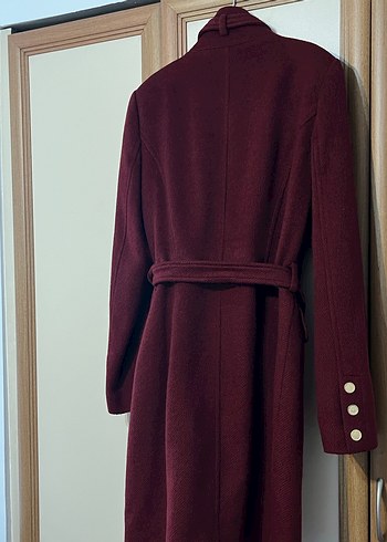 Bordo Kadın Kaban - Görsel 4