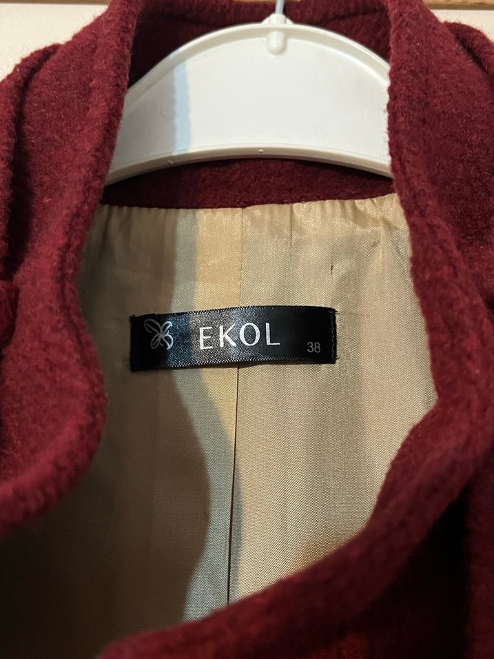 Bordo Kadın Kaban - Görsel 2