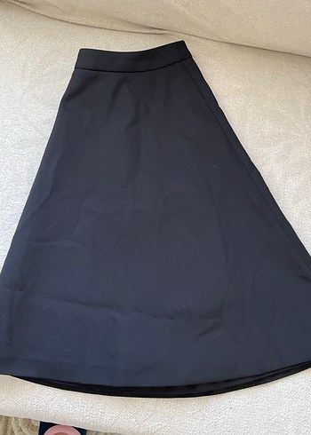 Drapeli Mavi Midi Etek - Görsel 2