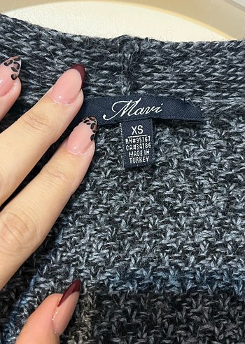 Gri Uzun Örgü Kadın Depresyon Hırkası - Görsel 2