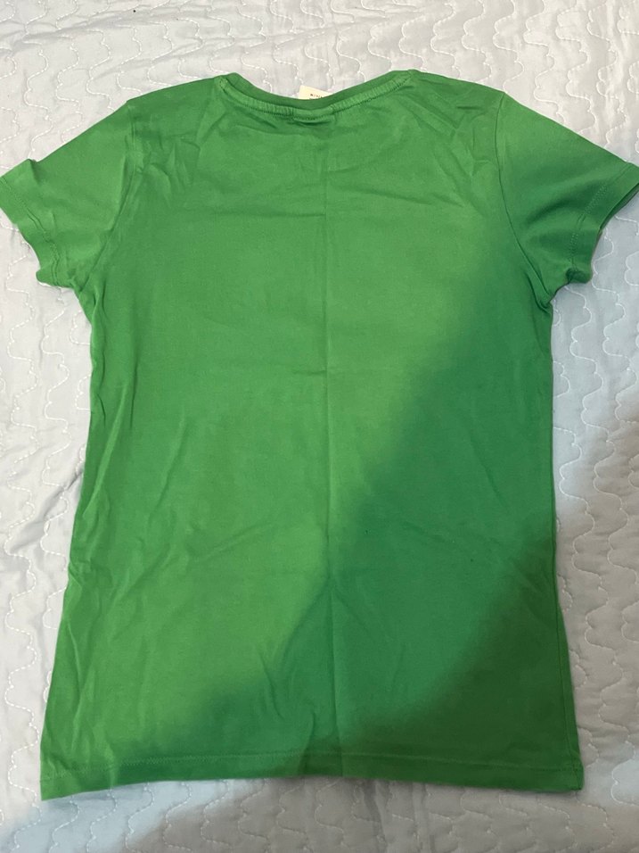 Yeşil Kısa Kollu Baskılı Çocuk Tişört - Görsel 3