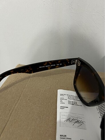 Beden kahverengi Renk Orjinal ray ban wayfarer gözlük