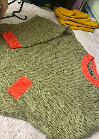 Yeşil Örgü Kadın Kazak - Görsel 3