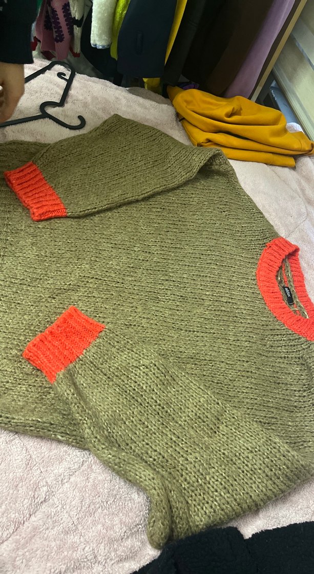 Yeşil Örgü Kadın Kazak - Görsel 3