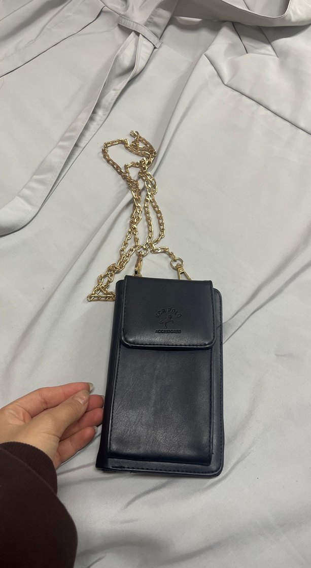 Zincir Detaylı Deri Kadın Cüzdan canta - Görsel 5