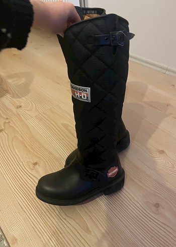 Siyah Tokalı Biker Kadın Dizüstü Bot - Görsel 4