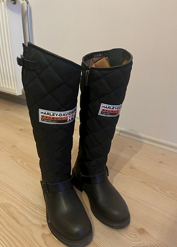 Siyah Tokalı Biker Kadın Dizüstü Bot - Görsel 2