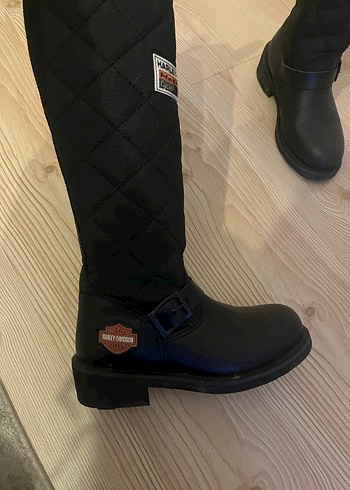 Siyah Tokalı Biker Kadın Dizüstü Bot - Görsel 5