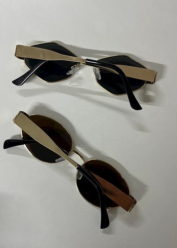 Altıgen ve Oval Gold Kadın Güneş Gözlükleri - Görsel 2