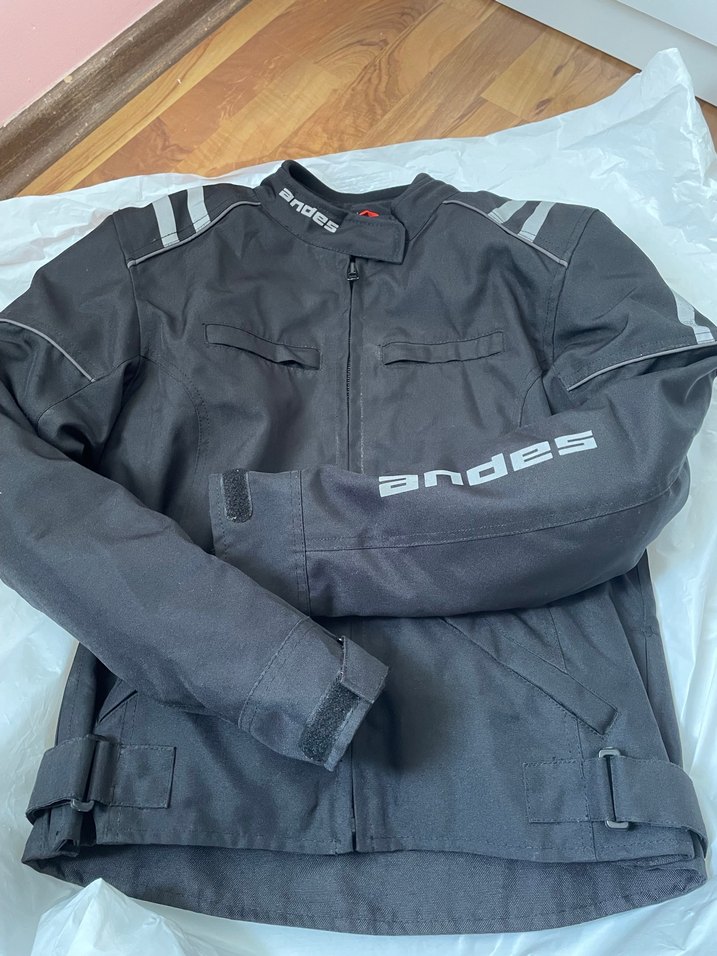 Siyah unisex Biker Ceket, Kemerli, Dar Kesim - Görsel 2