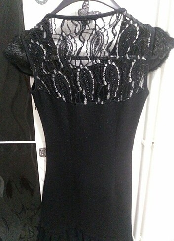 xs Beden siyah Renk Kısa pileli elbise