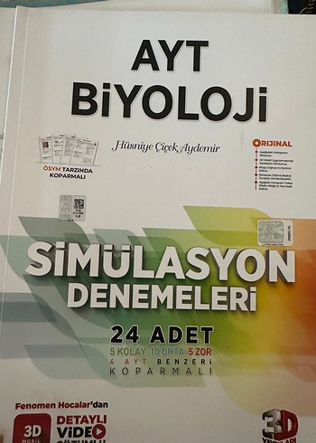 3D yayınları AYT Biyoloji Simülasyon Denemeleri 24'lü