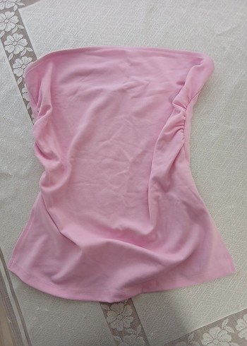 Pembe straplez Üst