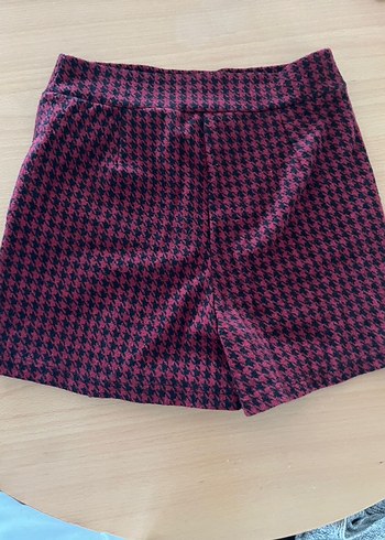 Bordo ekoseli etek - Görsel 2