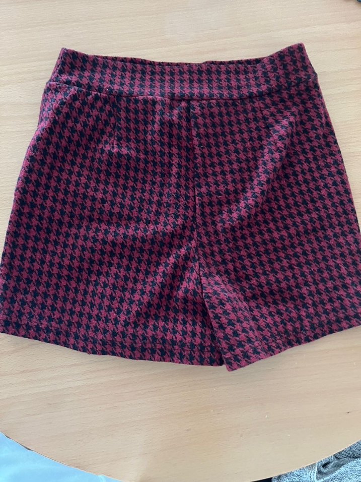 Bordo ekoseli etek - Görsel 2