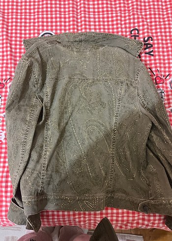 İşlemeli Kadın Kot Ceket - Görsel 2