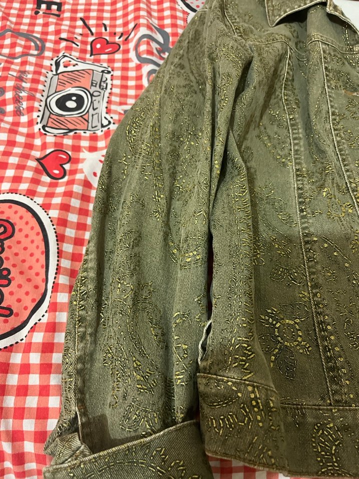 İşlemeli Kadın Kot Ceket - Görsel 4