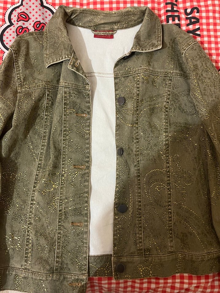 İşlemeli Kadın Kot Ceket - Görsel 5