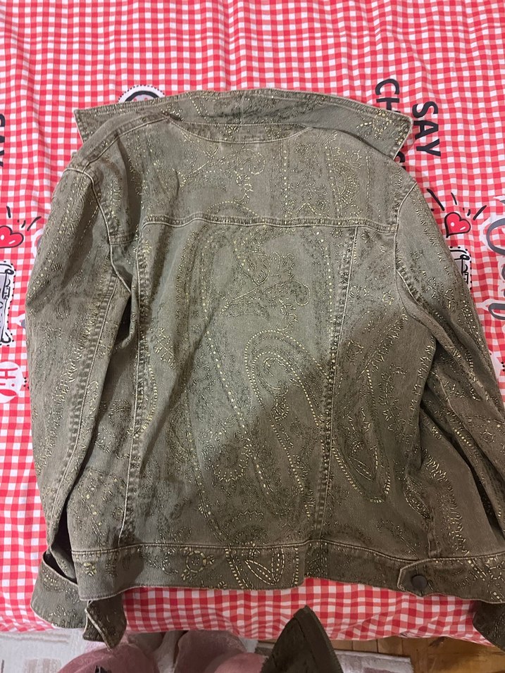 İşlemeli Kadın Kot Ceket - Görsel 2