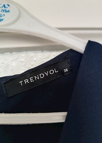 Lacivert Uzun Kollu Kadın elbise - Görsel 2