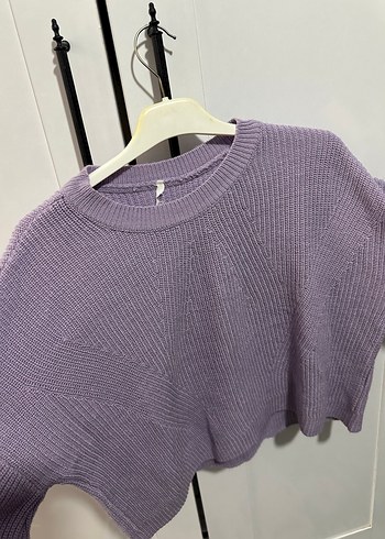 Lila Örgü Kadın Kazak - Görsel 2