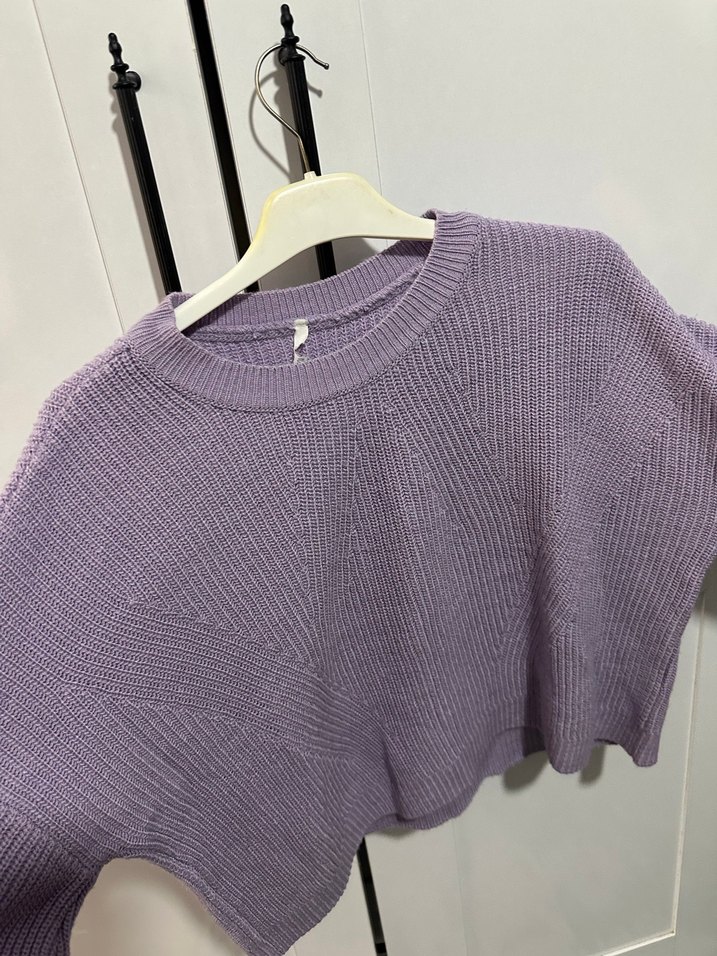 Lila Örgü Kadın Kazak - Görsel 2