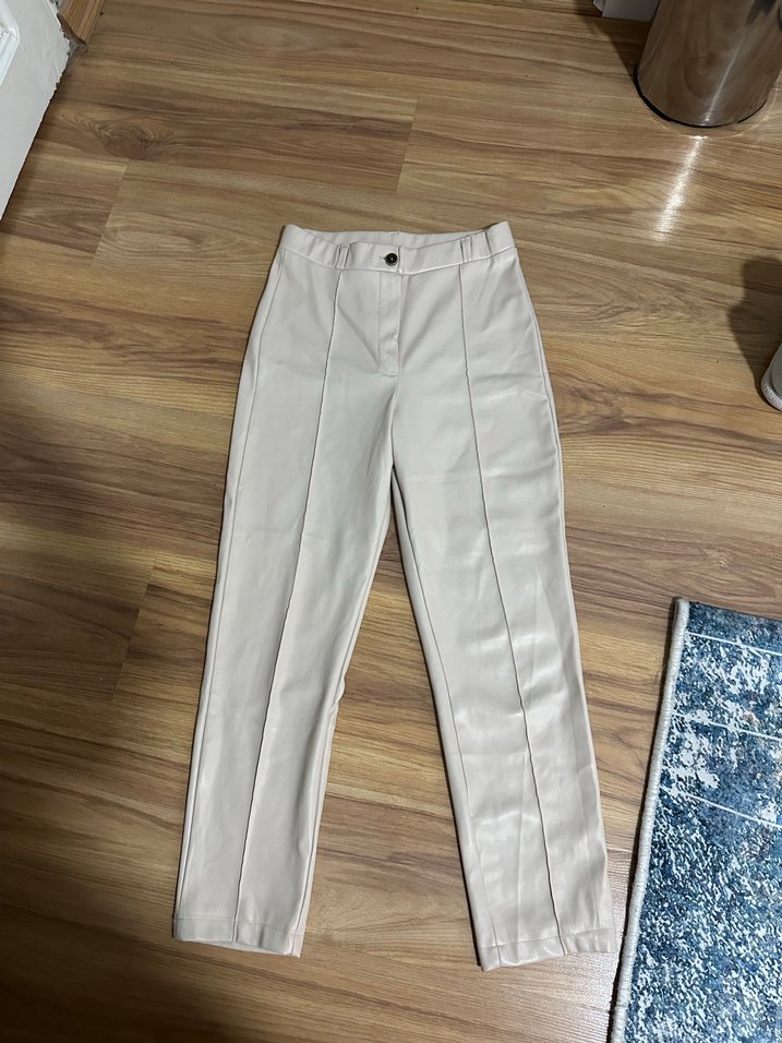 Bej deri Pantolon - Görsel 2