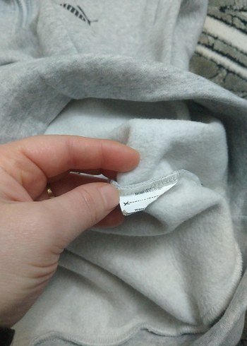 Puma Gri Fermuarlı Erkek Polar Sweatshirt - Görsel 7